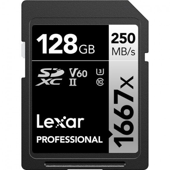 Lexar Lexar LSD128CB1667 128 GB 1667x 250MB/s UHS-II V60 SDXC Hafıza Kartı