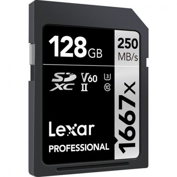 Lexar Lexar LSD128CB1667 128 GB 1667x 250MB/s UHS-II V60 SDXC Hafıza Kartı