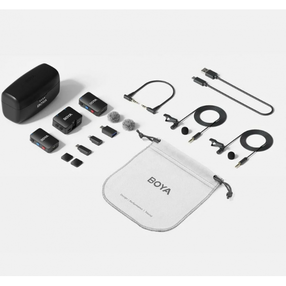 BOYA Boyamic All-in-One Kablosuz İkili Kayıt Yaka Mikrofonu